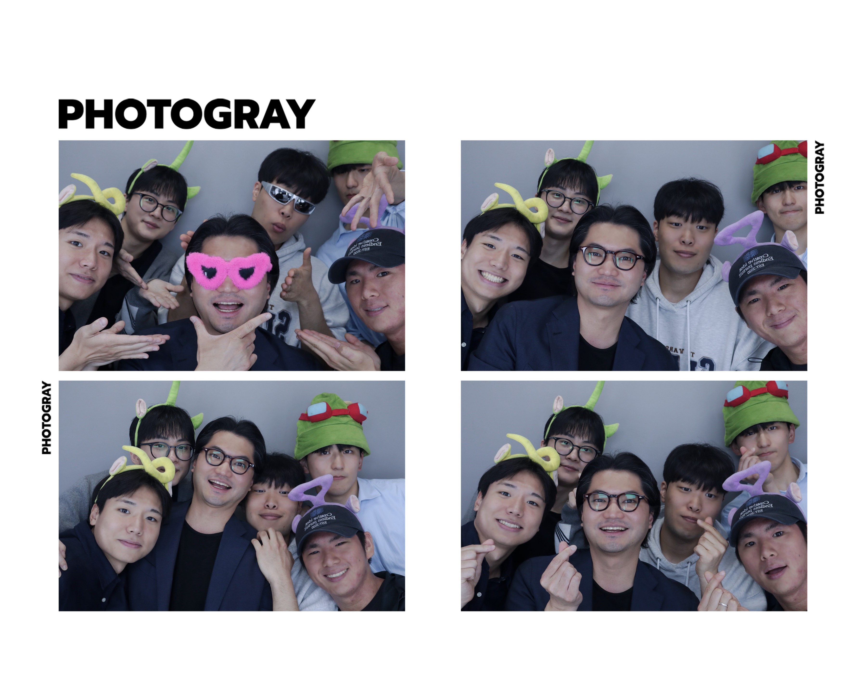 With my undergraduate students from the Department of Child Welfare at a photo booth