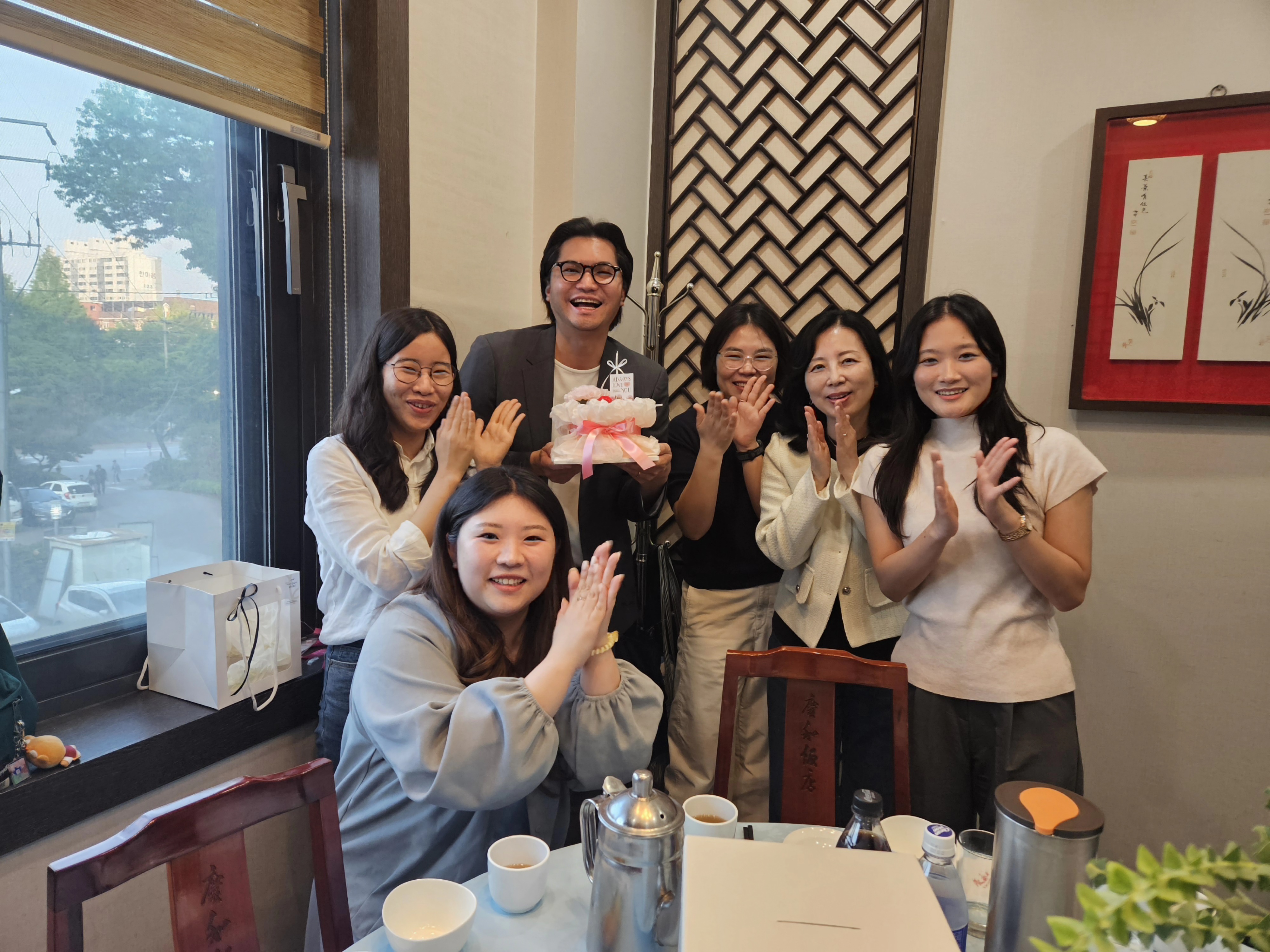 My graduate advisees celebrating Teachers' Day with me